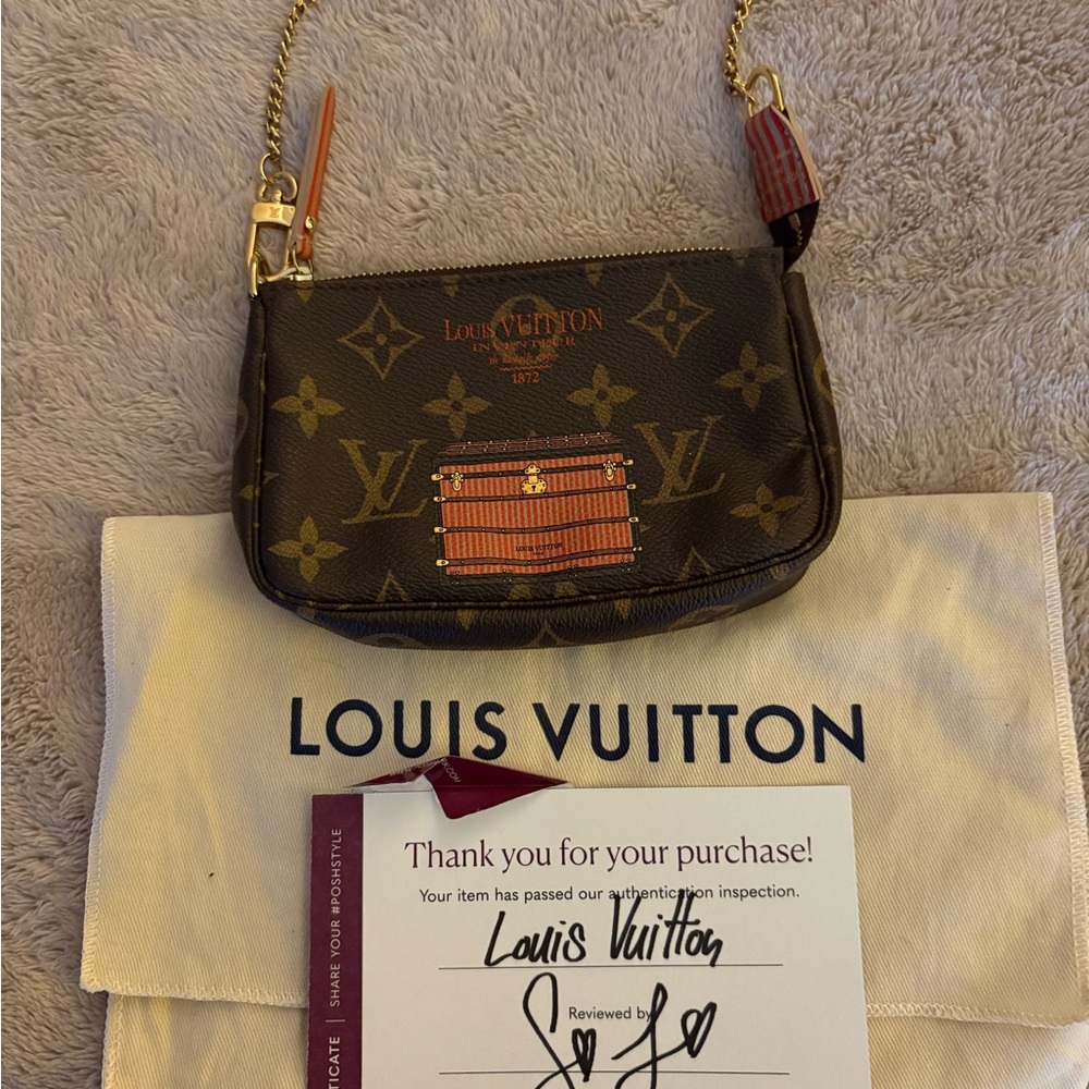 Louis Vuitton Brown and Gold Mini Bag
